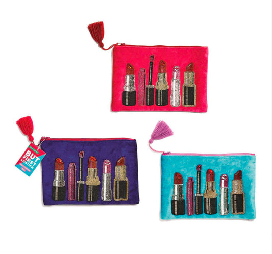 EMBROIDERED LIPSTICK POUCH