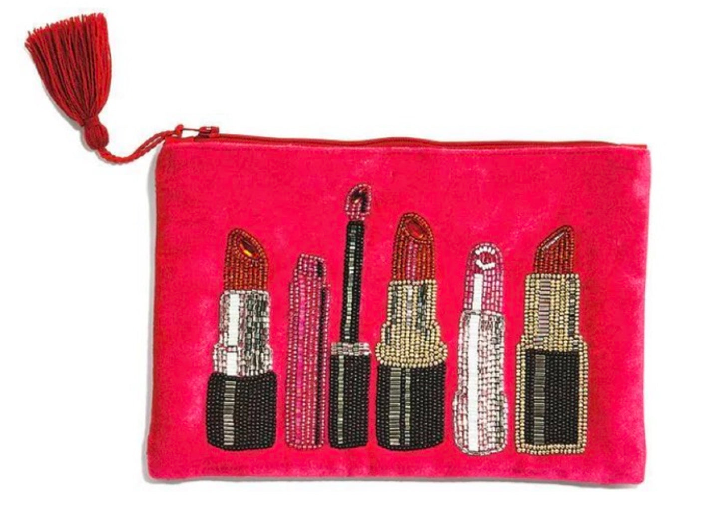 EMBROIDERED LIPSTICK POUCH