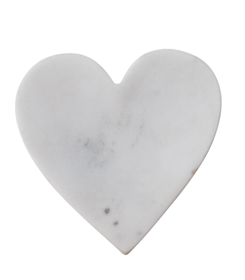 MARBLE HEART SHAPED DISH