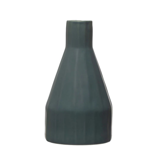 11'' H STONEWARE VASE NAVY