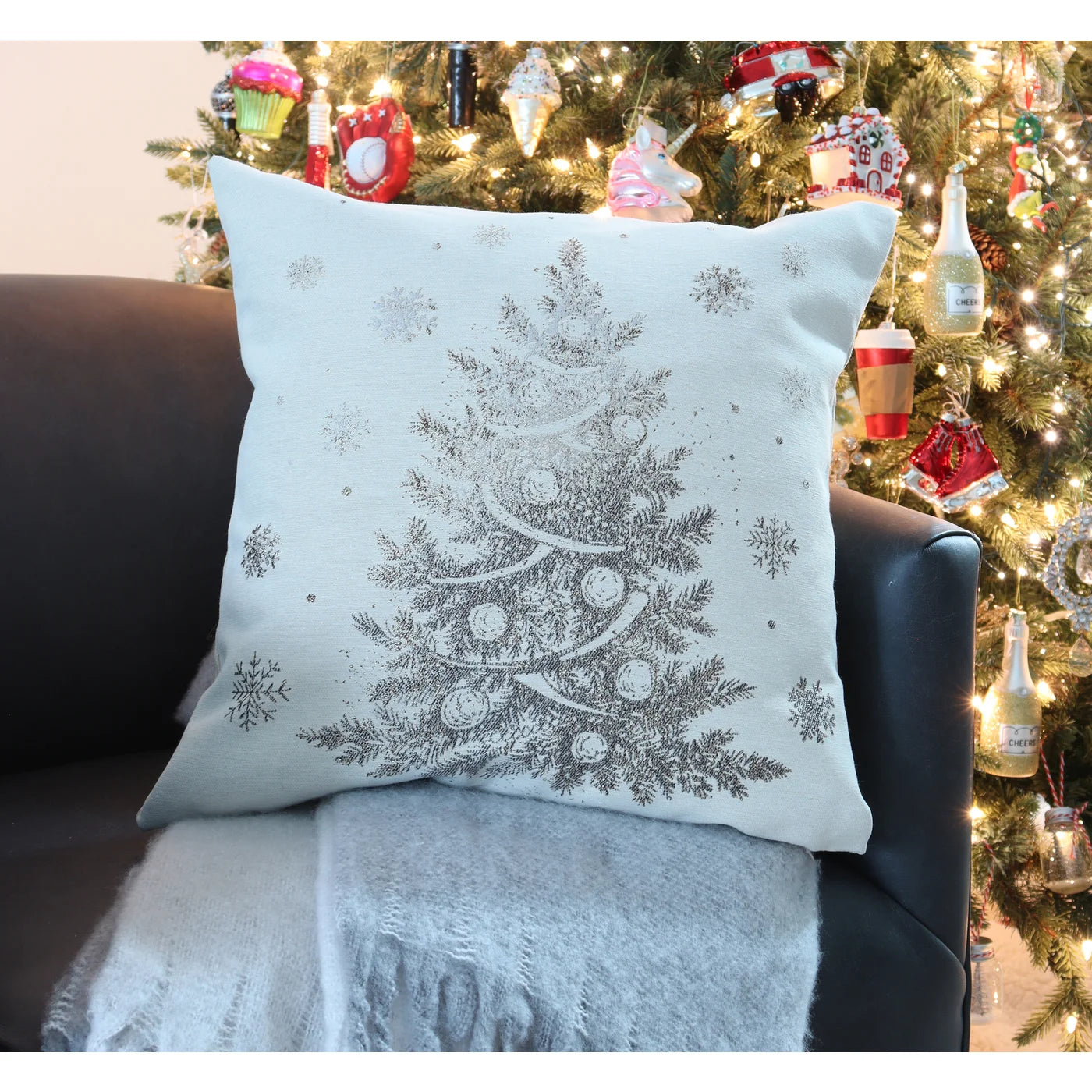 MIDNIGHT TREE CUSHION COVER