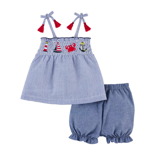 SAIL TODDLER GIRL SHORT SET 4T-5T