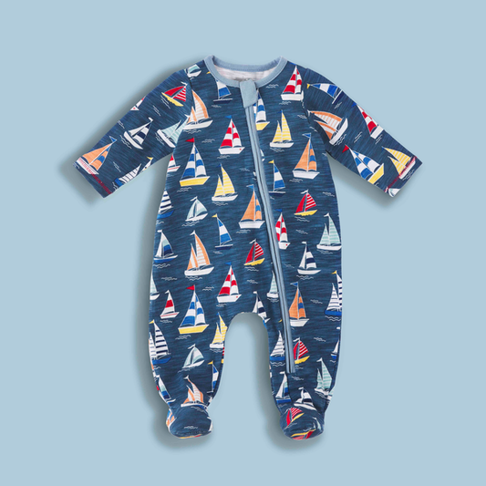 SAILBOAT BABY SLEEPER 3-6 MONTHS