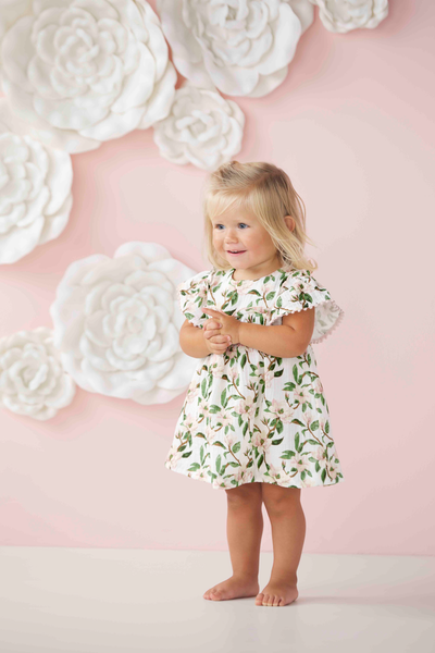 MAGNOLIA POMPOM DRESS 2T