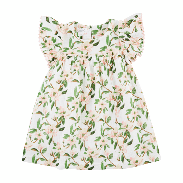 MAGNOLIA POMPOM DRESS 9-12 MONTHS