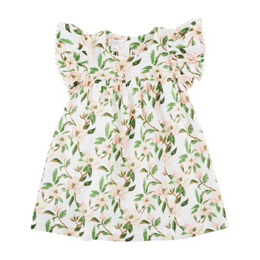 MAGNOLIA POMPOM DRESS 9-12 MONTHS