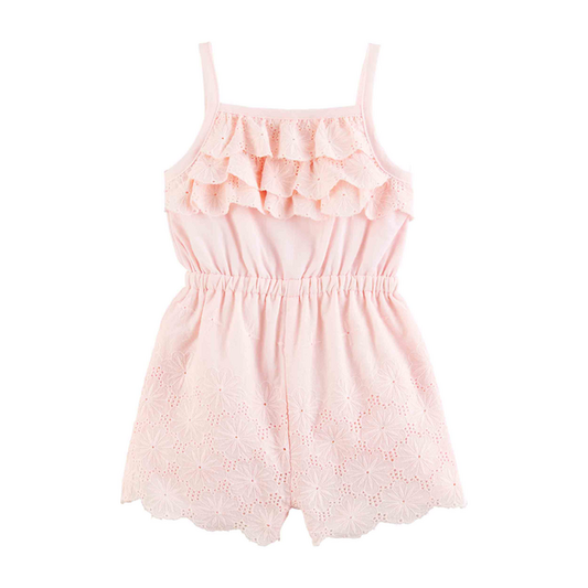 PINK EYELET TODDLER ROMPER 12-18 MONTHS