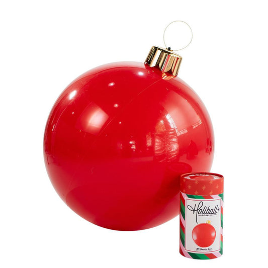 HOLIBALL LARGE 30" CLASSIC RED INFLATABLE ORNAMENT