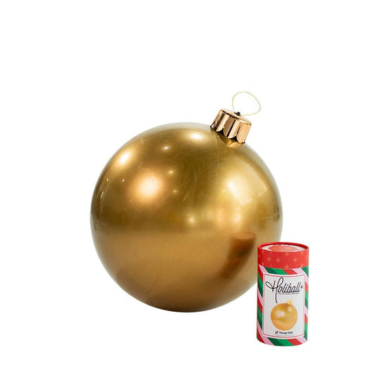 HOLIBALL MEDIUM 18" VINTAGE GOLD INFLATABLE ORNAMENT