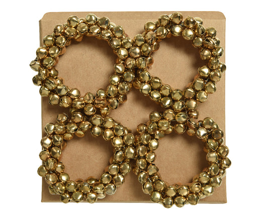 NAPKIN RING IRON BELLS-GOLD