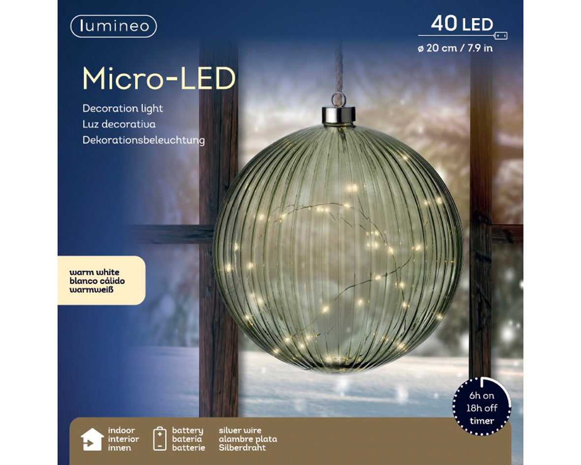 MICRO LED BALL STEADY INDOOR-GREEN/WARM WHITE