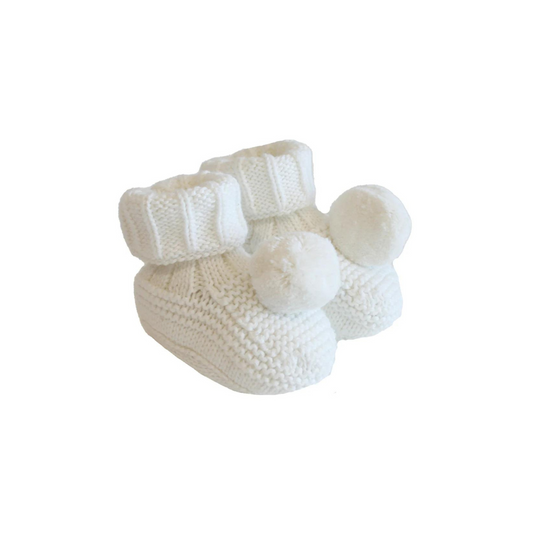 POM POM BABY SOCKS IVORY