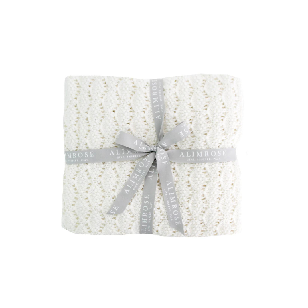 HERITAGE KNIT BABY BLANKET IVORY